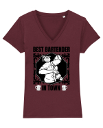 Best Bartender In Town  Tricou mânecă scurtă guler V Damă Evoker