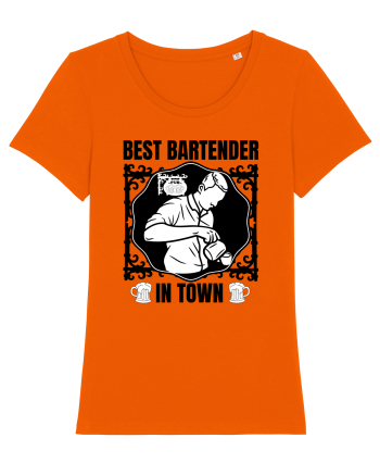 Best Bartender In Town  Bright Orange