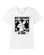 Best Bartender In Town  Tricou mânecă scurtă guler V Bărbat Presenter