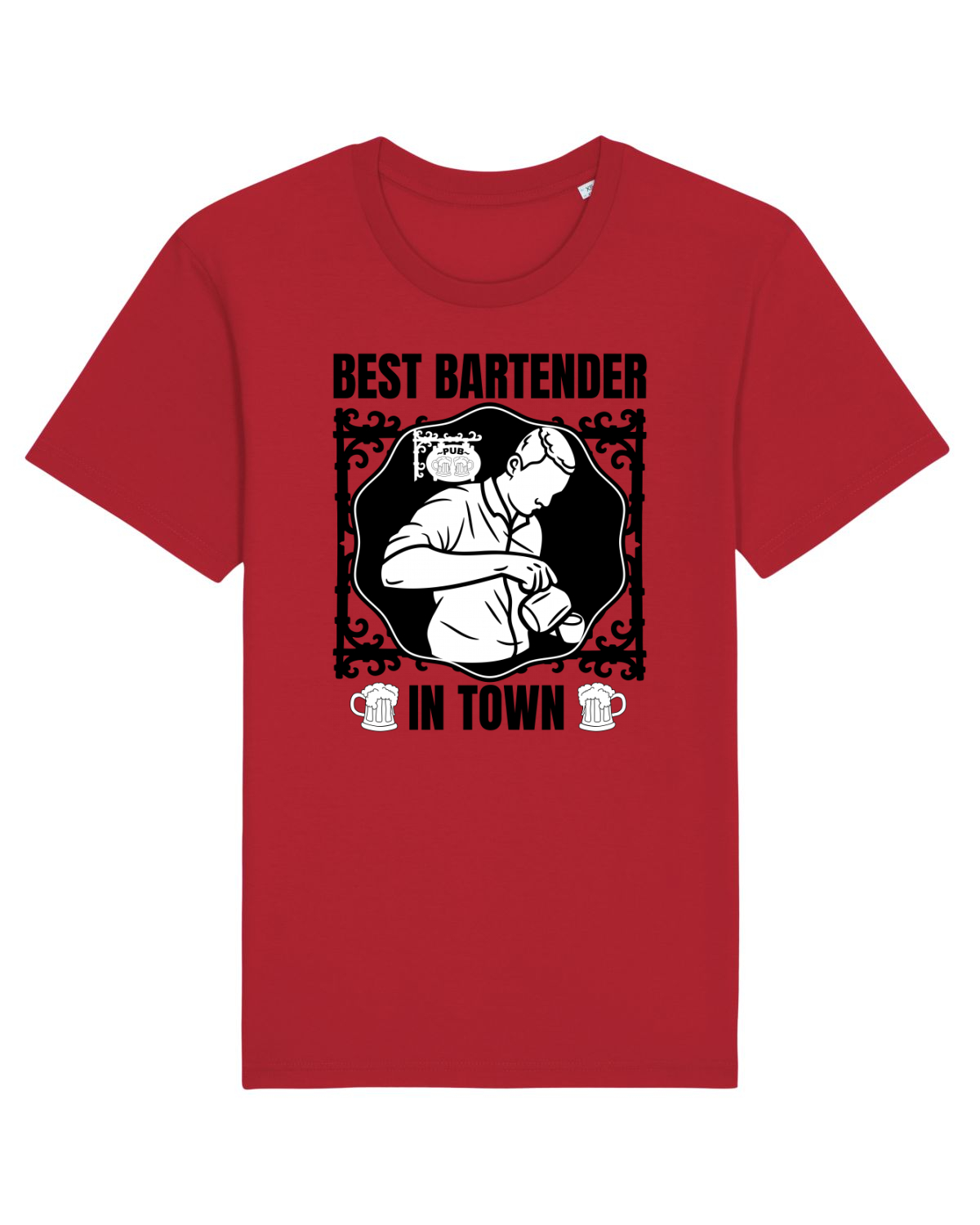 Tricou mânecă scurtă Unisex Rocker Red