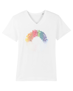 Visual equalizer Tricou mânecă scurtă guler V Bărbat Presenter