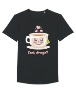 Ceai, dragă? Tricou mânecă scurtă guler larg Bărbat Skater