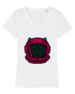 Astro cat Tricou mânecă scurtă guler V Damă Evoker