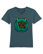 Astro cat Tricou mânecă scurtă guler V Bărbat Presenter