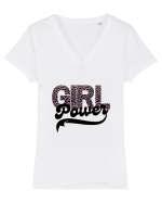 Girl Power Tricou mânecă scurtă guler V Damă Evoker