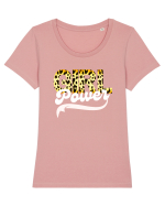 Girl Power Tricou mânecă scurtă guler larg fitted Damă Expresser