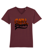 Girl Power Tricou mânecă scurtă guler V Bărbat Presenter