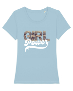 Girl Power Tricou mânecă scurtă guler larg fitted Damă Expresser
