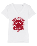90'S Grunge Tricou mânecă scurtă guler V Damă Evoker