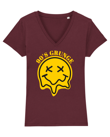90'S Grunge Burgundy
