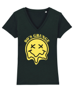 90'S Grunge Tricou mânecă scurtă guler V Damă Evoker