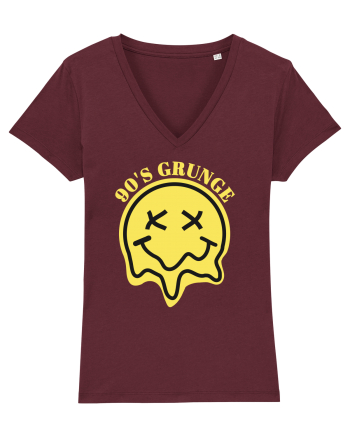90'S Grunge Burgundy