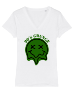 90'S Grunge Tricou mânecă scurtă guler V Damă Evoker
