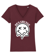 90'S Grunge Tricou mânecă scurtă guler V Damă Evoker