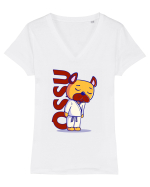 Karate Dog Tricou mânecă scurtă guler V Damă Evoker