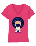 Karate Dog Tricou mânecă scurtă guler V Damă Evoker