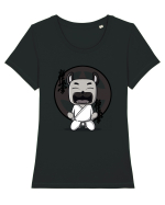 Karate Dog Tricou mânecă scurtă guler larg fitted Damă Expresser