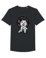 Karate Dog Tricou mânecă scurtă guler larg Bărbat Skater