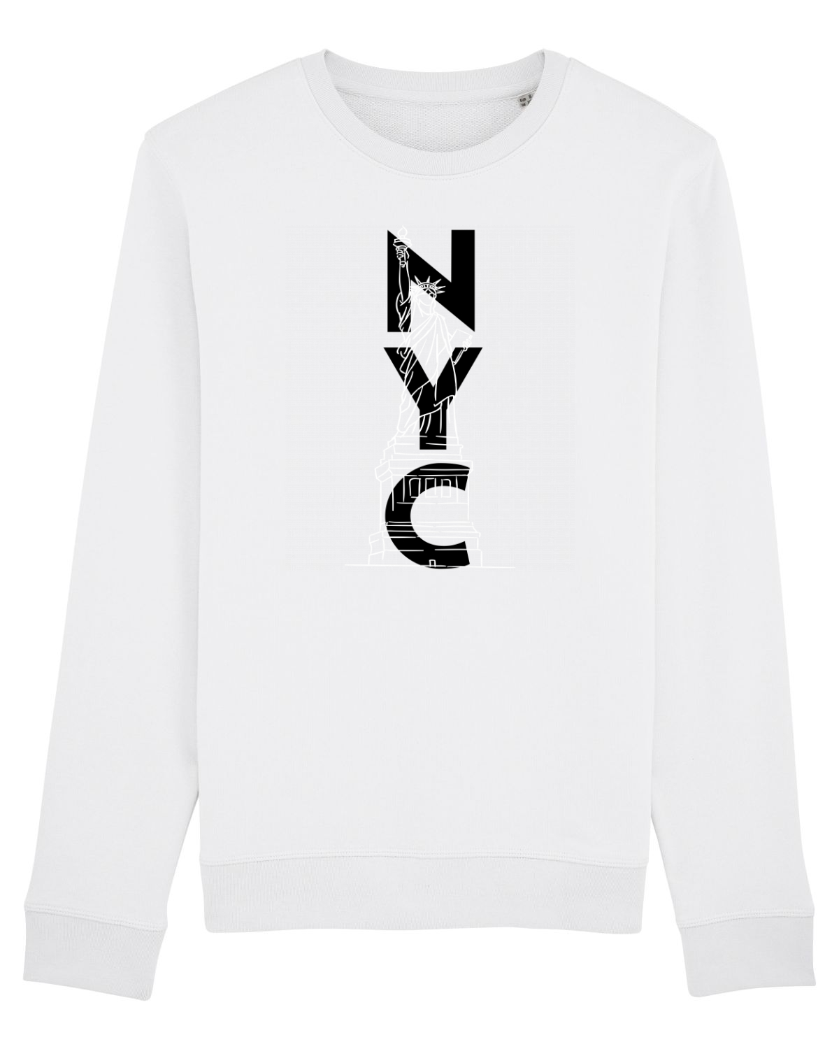 Bluză mânecă lungă Unisex Rise White