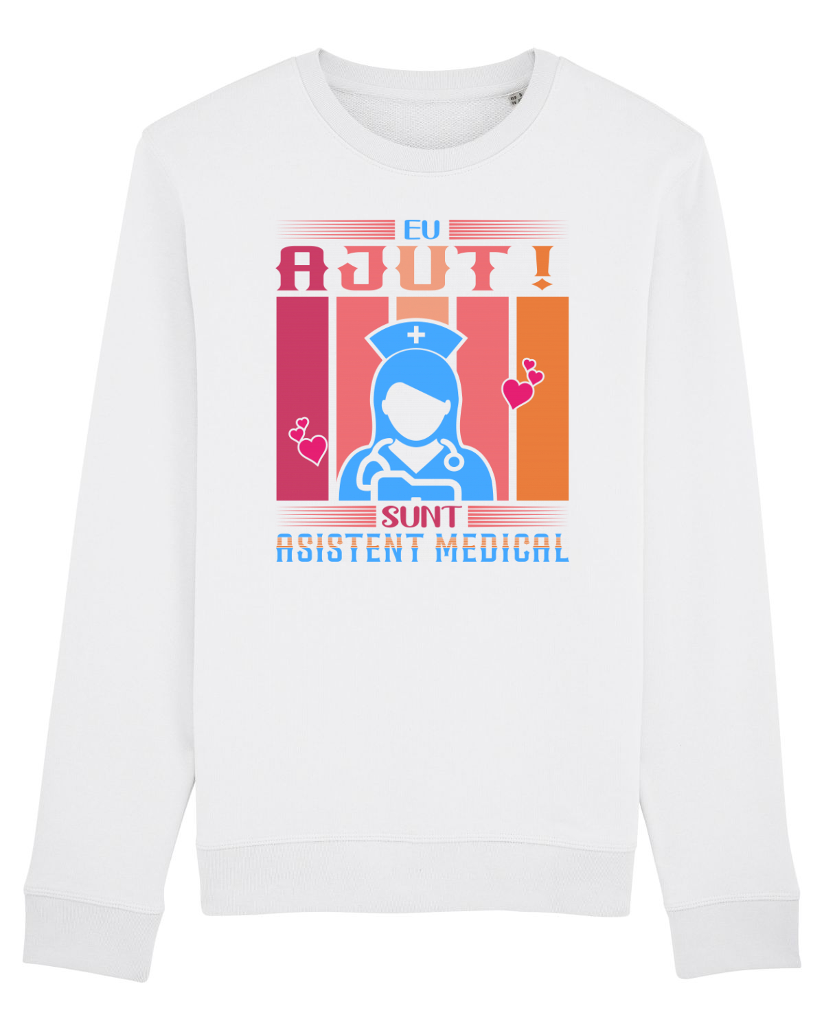 Bluză mânecă lungă Unisex Rise White