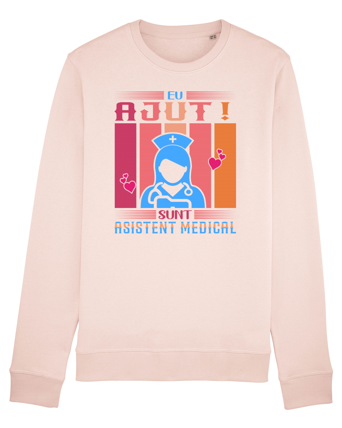 Bluză mânecă lungă Unisex Rise Candy Pink
