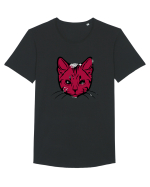 Space Cat Tricou mânecă scurtă guler larg Bărbat Skater
