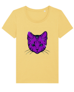 Space Cat Tricou mânecă scurtă guler larg fitted Damă Expresser