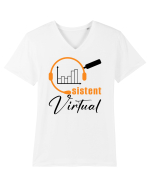 Asistent virtual Tricou mânecă scurtă guler V Bărbat Presenter