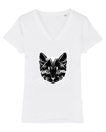 Galactic Cat Tricou mânecă scurtă guler V Damă Evoker
