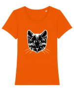 Galactic Cat Tricou mânecă scurtă guler larg fitted Damă Expresser