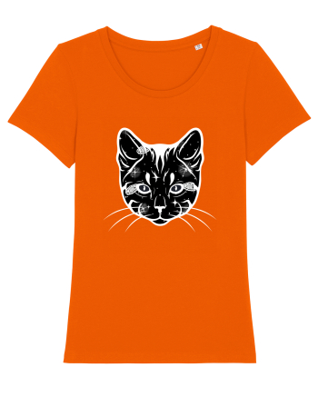 Galactic Cat Bright Orange