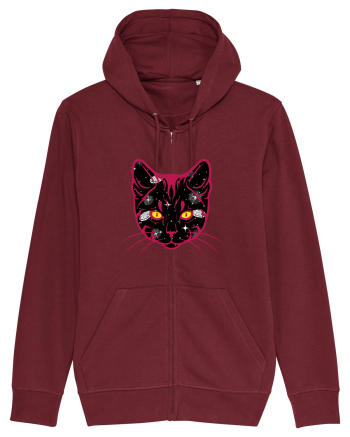 Galactic Cat Burgundy