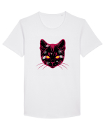 Galactic Cat Tricou mânecă scurtă guler larg Bărbat Skater