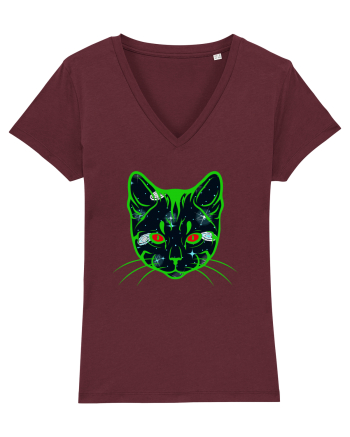 Galactic Cat Burgundy