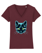 Galactic Cat Tricou mânecă scurtă guler V Damă Evoker