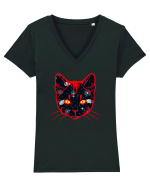 Galactic Cat Tricou mânecă scurtă guler V Damă Evoker