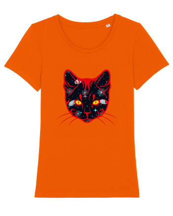 Galactic Cat Bright Orange