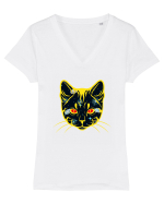Galactic Cat Tricou mânecă scurtă guler V Damă Evoker