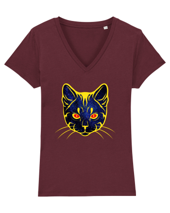 Galactic Cat Burgundy
