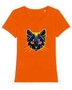 Galactic Cat Tricou mânecă scurtă guler larg fitted Damă Expresser