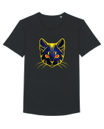 Galactic Cat Tricou mânecă scurtă guler larg Bărbat Skater