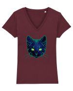 Galactic Cat Tricou mânecă scurtă guler V Damă Evoker