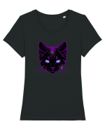 Galactic Cat Tricou mânecă scurtă guler larg fitted Damă Expresser