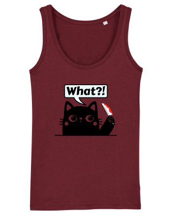 Funny Killer Kitty Burgundy