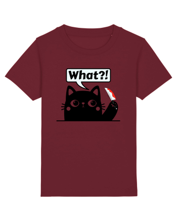 Funny Killer Kitty Burgundy
