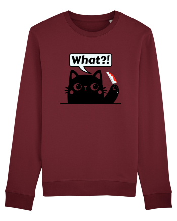 Funny Killer Kitty Burgundy