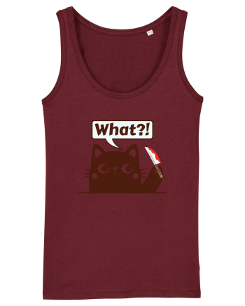 Funny Killer Kitty Burgundy