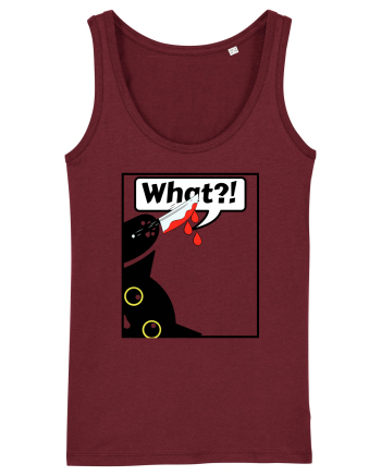 Funny Killer Kitty Burgundy