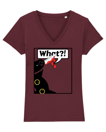 Funny Killer Kitty Burgundy