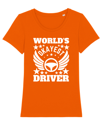 World'S Okayest Driver Bright Orange